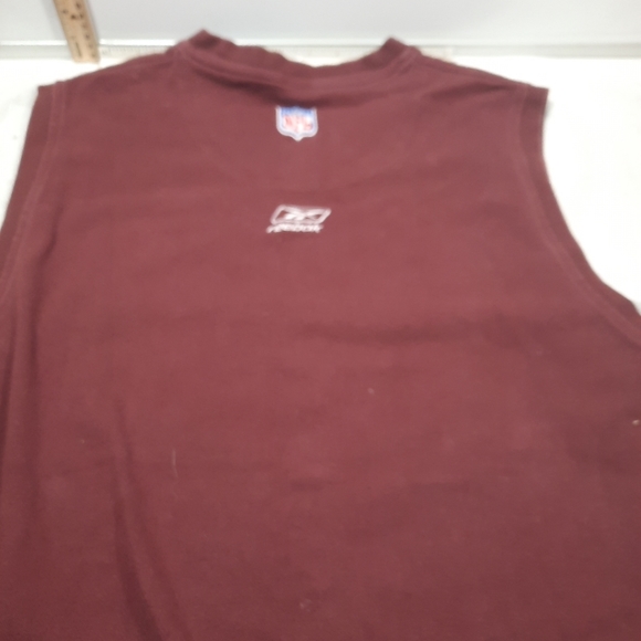 Red Vintage NFL Washington Redskin Pullover Sleeveless Sweat Shirt Large - Picture 3 of 10